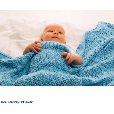 BabyDan Háčkovaná deka Dusty Blue