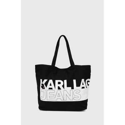 Karl Lagerfeld Jeans Памучна чанта Karl Lagerfeld Jeans в черно 245J3051 (245J3051)