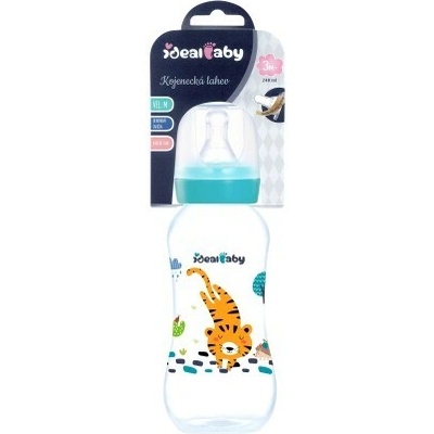 Ideal Baby Kojenecká láhev vel. M modrá/azurově zelená 240 ml