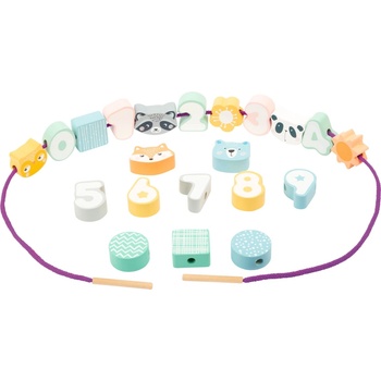 Legler Фигурки и числа за низане Пастел