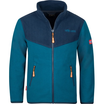 TROLLKIDS Детско поларено яке Trollkids Kids Oppdal Jacket XT Fleece jacket - Deep Lagoon / Night Sky - размер 104 (EU) (703-2397-1413)