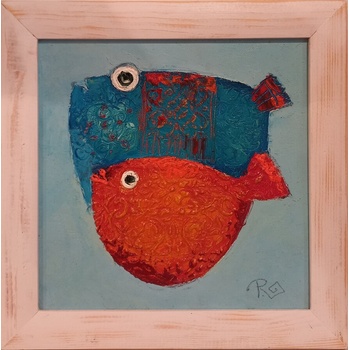 Картина с риби " Тя и той"