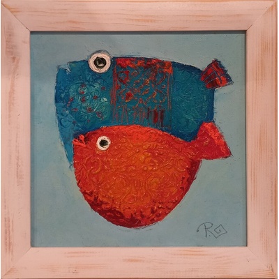 Картина с риби " Тя и той"