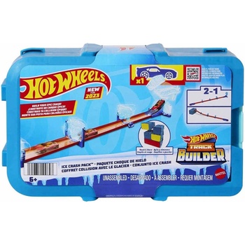 Hot Wheels Ice Crash set drah se závodními doplňky a autíčkem