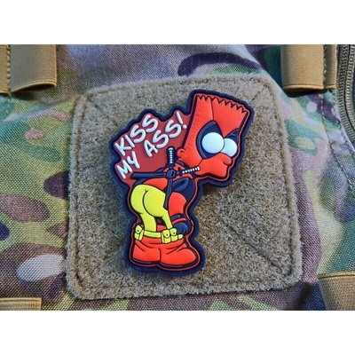JACKETS TO GO nášivka KISS MY ASS plast velcro