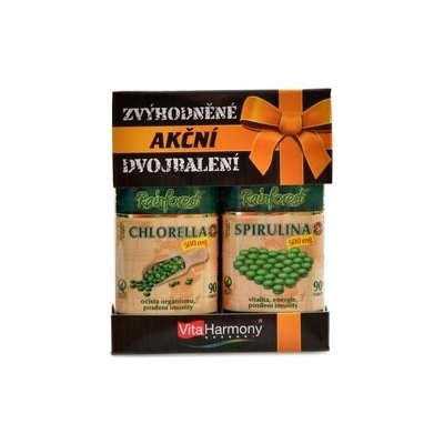 VitaHarmony Chlorella 500 mg 90 tabliet + Spirulina 90 tabliet