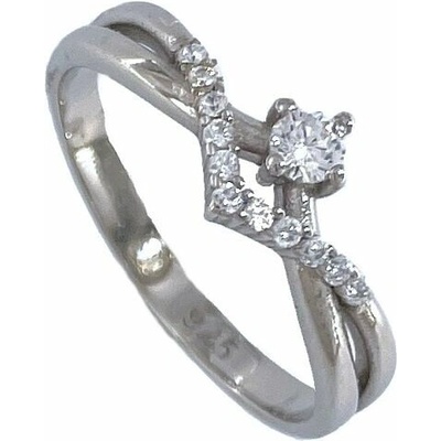 Infinitysilver Stříbrný prsten špičky se zirkony OR114054