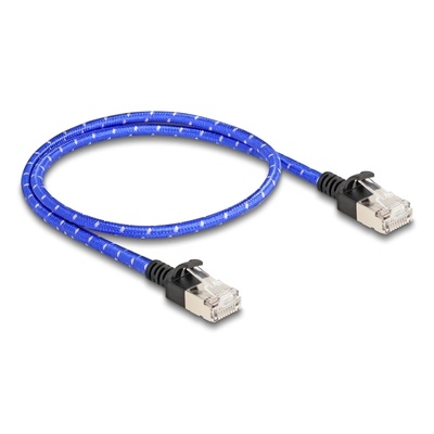 Delock Мрежов кабел RJ45 Cat. 6A FTP Slim бродиран 0.5m, Delock 80376 (80376)