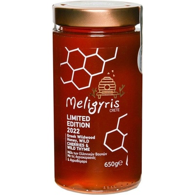 MELIGYRIS Řecký lesní med Divoká višeň+Divoký tymián, květový 550 g