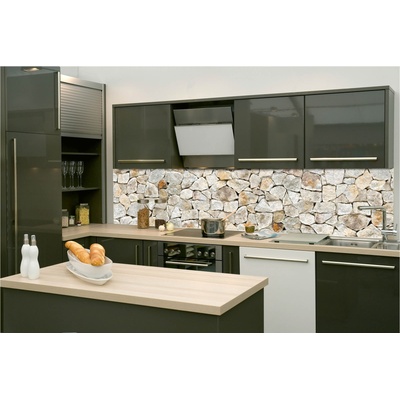 DIMEX ART Фототапет за кухня - кремава каменна стена 260 x 60 см