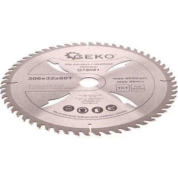 GEKO Kotouč pilový vidiový s otvory, 300x32x60T