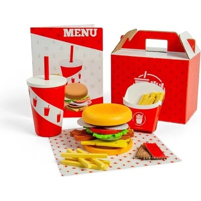 Bigjigs Toys Sada Burger a hranolky