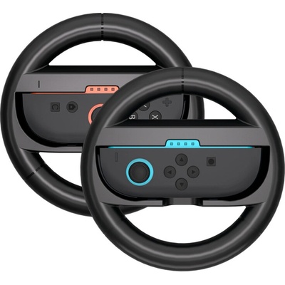 Závodní volant pro ovladač Joy-Con Nintendo Switch 2 balení 2 ks – černý