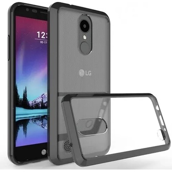 LG Луксозен прозрачен силиконов гръб Glossy със сива рамка за LG K4 (2017) (SCGlossyLGK42017Gray)