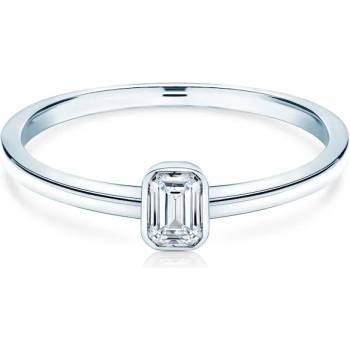 Image 1 of SAVICKI Годежен пръстен Pure: бяло злато, диамант с шлифовка