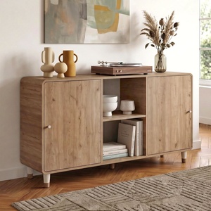 TopMebel Конзола Doro TopMebel от меламин в цвят сепет дъб 150.2x39x81cm