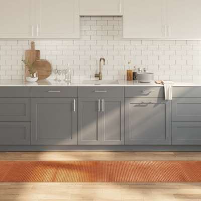 vidaXL Килим, правоъгълен, кафяв, 60x1000 см, бамбук (376860)