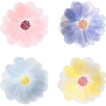 MeriMeri Парти Чинии - Нежни Цветя (1 Пакет / 8 Бр. )