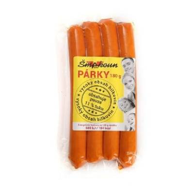 Šmakoun Párky se sníženým obsahem tuku 180g