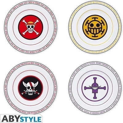One Piece Porcelánové talíře - sada 4 ks
