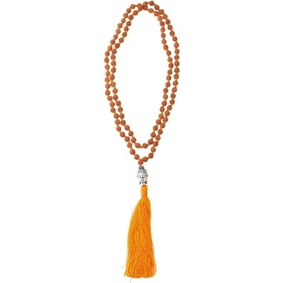 Japa Mala Rudraksha Buddha Head 06 mm Barva: Oranžová