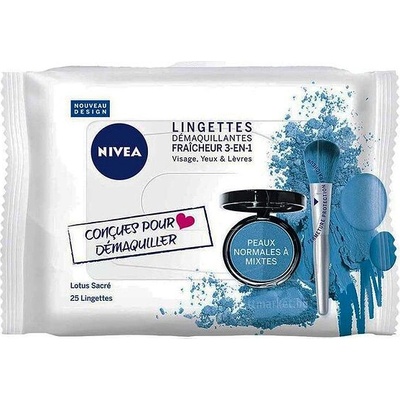 Nivea 3in1 Мокри кърпи за лице 25бр - Classic (3272)