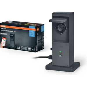 OSRAM - Умен външен стълб за контакти с 2 гнезда SCHUKO и Wi-Fi повторител IP44 (P228174)