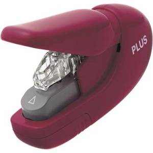 PLUS Corporation Съшивател без телбод, ръчен, 5 листа, plus, бордо 31179 (31179)