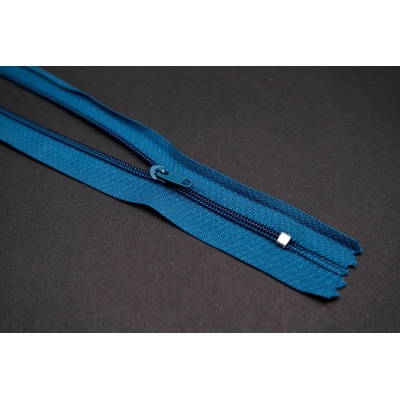 Nedeliteľný jemný plastový špirálový zips (veľkosť číslo 3) rôzne farby - dĺžka 12 cm - 60 cm 16 cm Tmavá petrolejová