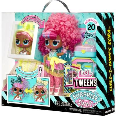 MGA L.O.L. Surprise! Swap Tweens bábika a mini Tweens česacia hlava - Cora, 593263EUC