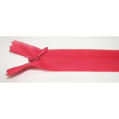 Zips krytý nedeliteľný 30cm červený