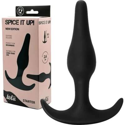 Анален плъг, дискретен, нежен и компактен, 10, 5см. - Spice it up Starter Black (8007-01LOLA)