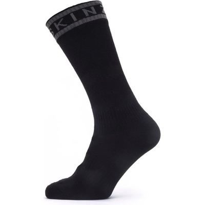 SealSkinz Nepromokavé ponožky WF Warm Weather Mid Length with Hydrostop černá/šedá