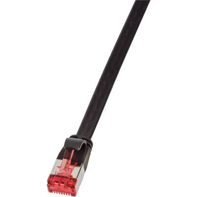 LogiLink Patch Cable SlimLine, плосък, Cat. 6A, U/FTP, черен, 2 м