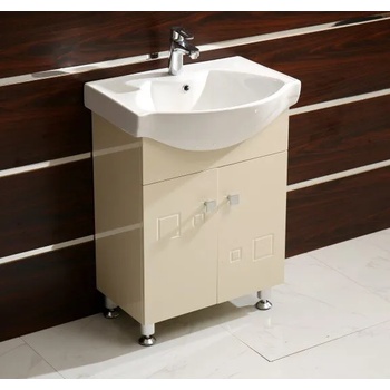 Inter Ceramic Долен шкаф за баня ICP 6080 BEIGE, PVC, бежов, с умивалник, 61.5x44x85см (6080 BEIGE)