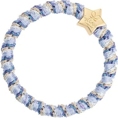 By Eloise London Woven Gold Star стилен ластик и гривна в едно цвят син