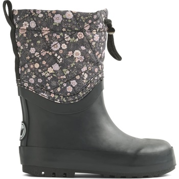 WHEAT Детски гумени ботуши WHEAT Kid's Thermo Snowboot Drizzle Wellington boots - Black Sea Open Flowers - размер 34 (EU) (731-0236-0521)