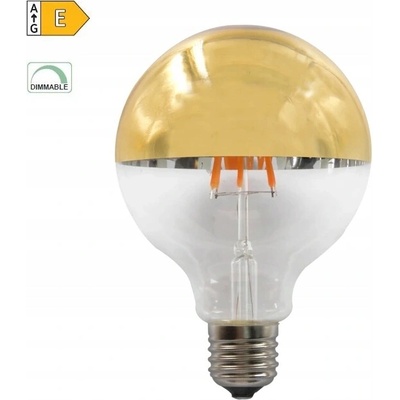 Diolamp LED žiarovka zrkadlová žiarovka G95 8W/230V/E27/2700K/900lm/180° zlatý vrchlík PALA958WWDIMG