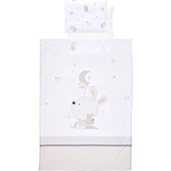 Lorelli Спален комплект Lorelli - Little Rabbits, 4 части, Сив (20800026601)