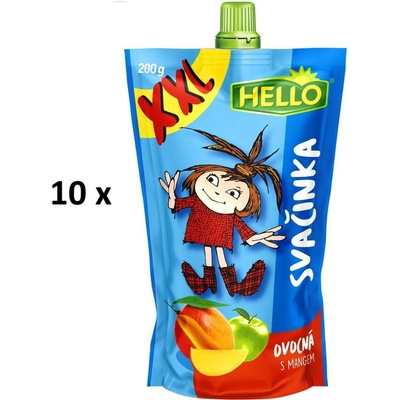 Hello XXL ovocná kapsička s Mangem 10 x 200 g – Zboží Mobilmania