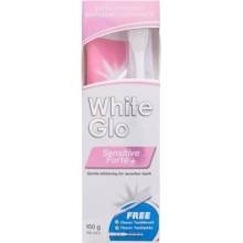 White Glo Sensitive Forte 150 g + plus kefka na zuby + medzizubné kefky darčeková sada