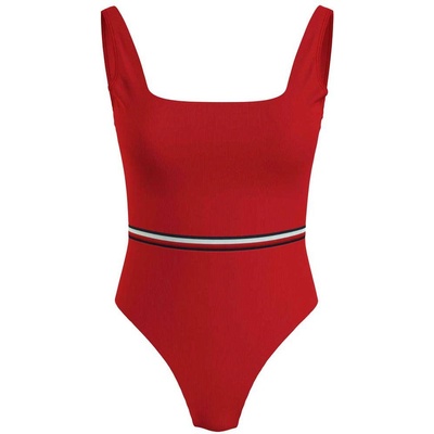 Tommy Hilfiger Бански костюм Tommy hilfiger Square Neck One Piece Swimsuit - Red