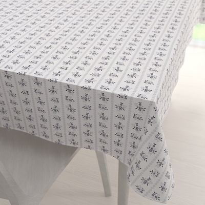Biante bavlna obdĺžnikový obrus Sandra SA-641 Temne modrý ľudový kvetinový vzor na bielom 50x100 cm