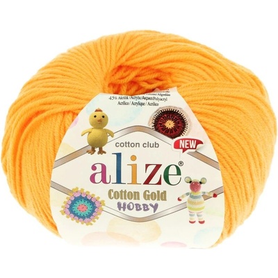 Alize Cotton Gold Hobby New 216 tmavo žltá