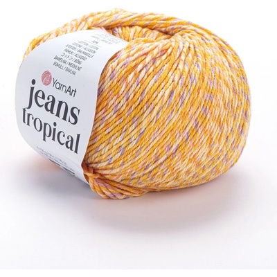 Yarn Art příze Jeans Tropical 617 oranžová, fialová, růžová