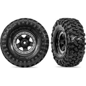 Traxxas колело 1.9", джанта TRX-4 Sport черен полуматов хромиран, гума Canyon Trail (2)
