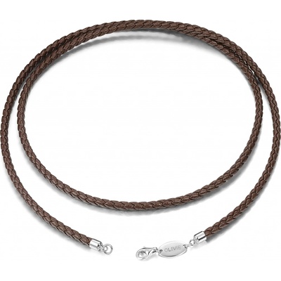 Olivie Kožená hnědá pletená šňůrka 6031