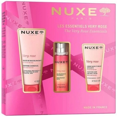 Nuxe The Very Rose Esentials micelární voda 100 ml + růžová EDP 30 ml + krém na ruce a nehty 50 ml dárková sada