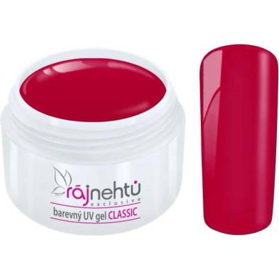 Ráj nehtů Barevný UV gel Classic Rose Red 5 ml