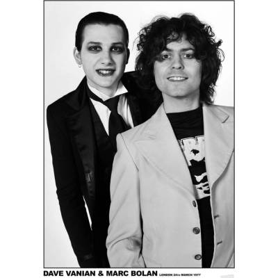 Plagát, Obraz - The Damned & Marc Bolan - 1977, 59.4 × 84.1 cm